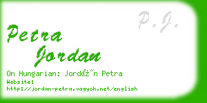 petra jordan business card